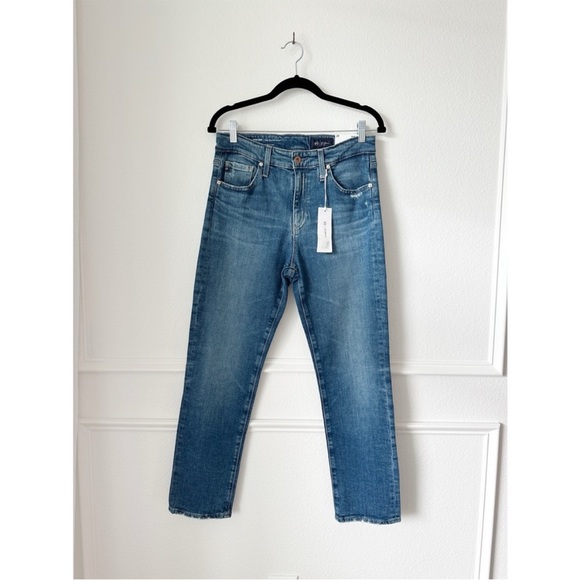 NWT Adriano Goldschmied Mari Crop High Rise Slim Straight Jeans Alibi Destruct - Picture 3 of 8